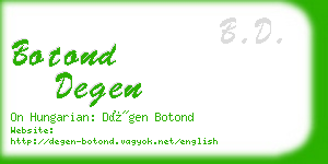 botond degen business card